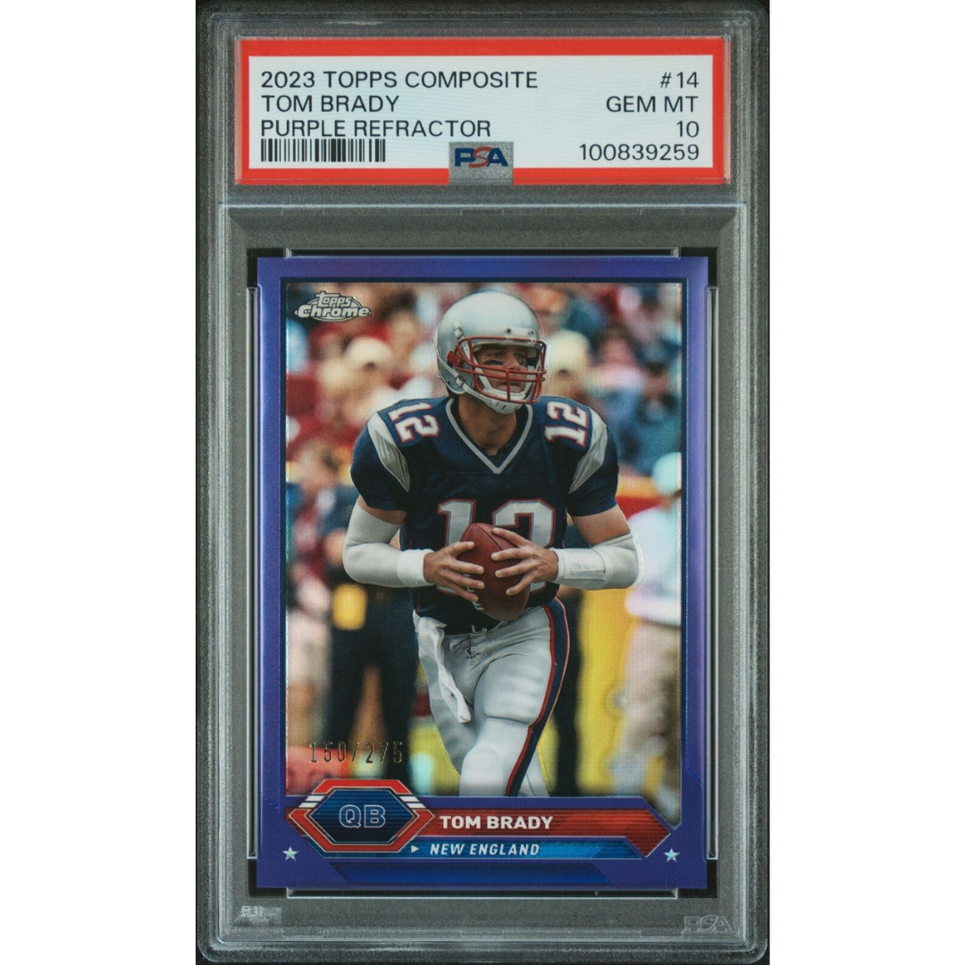 2023 Topps Composite Purple Refractor #14 Tom Brady 150/275 Psa 10