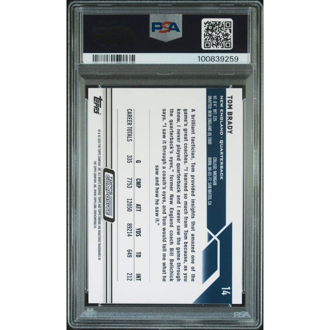 2023 Topps Composite Purple Refractor #14 Tom Brady 150/275 Psa 10
