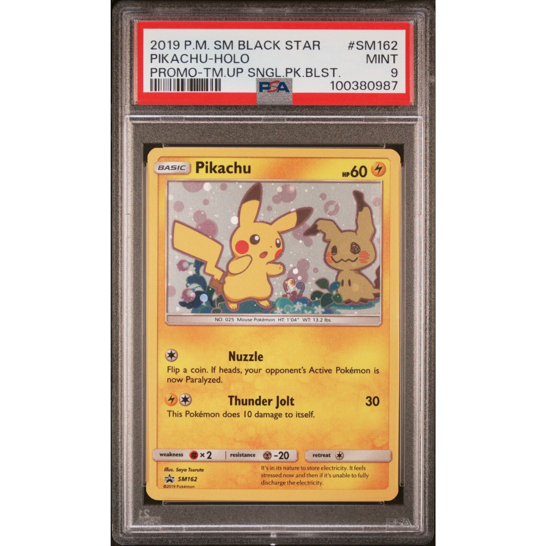 2019 Pokemon Black Star 162 Pikachu Holo PSA 9