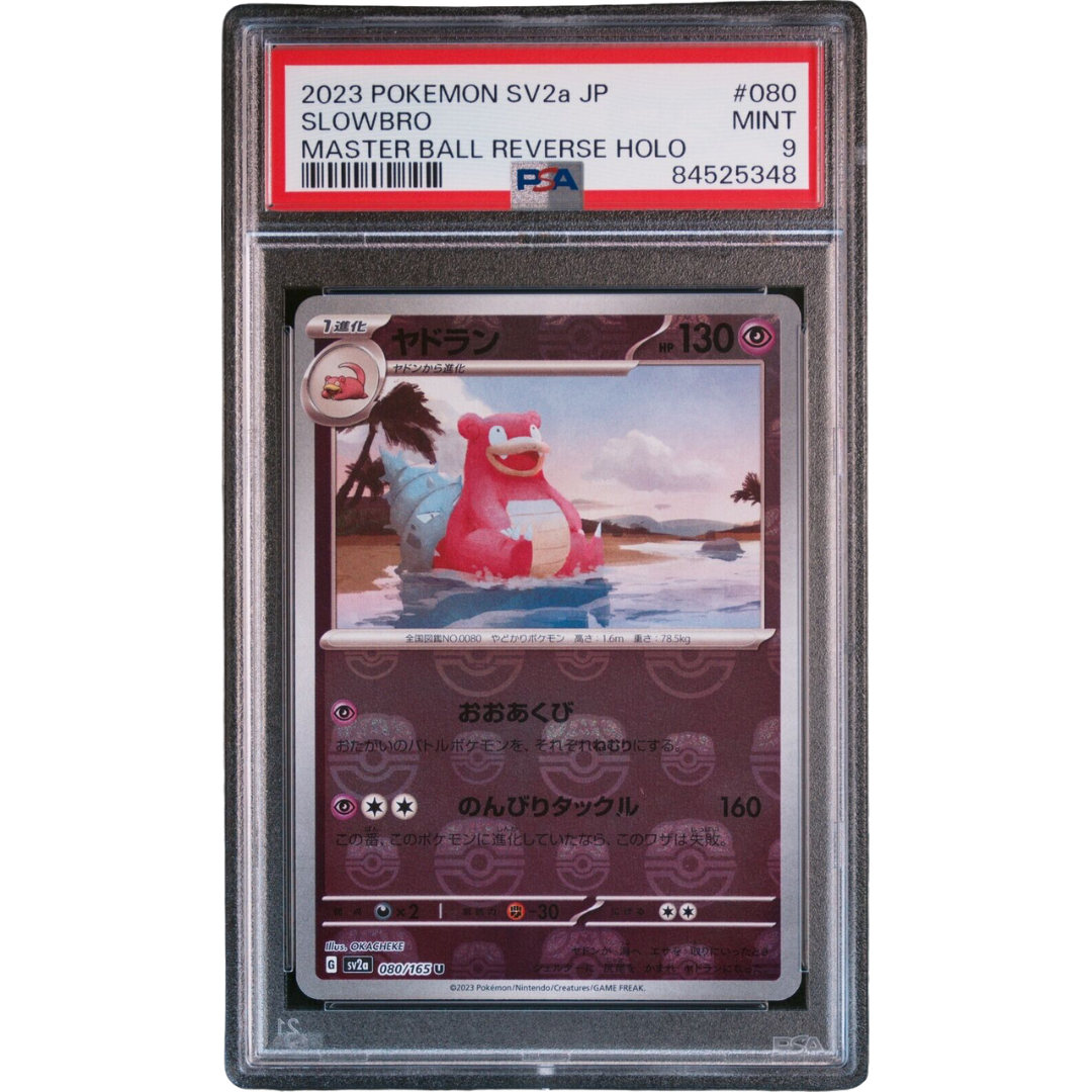 Slowbro 080 Pokemon SV2 Jp Master Ball Reverse Holo Psa 9