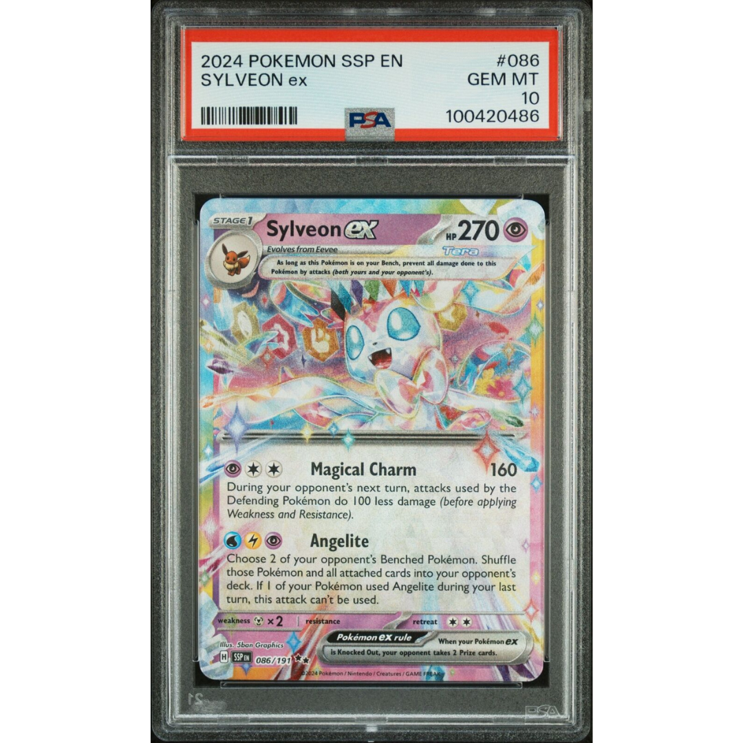 2024 Pokemon Ssp En-Surging Sparks #086 Sylveon Ex Psa 10