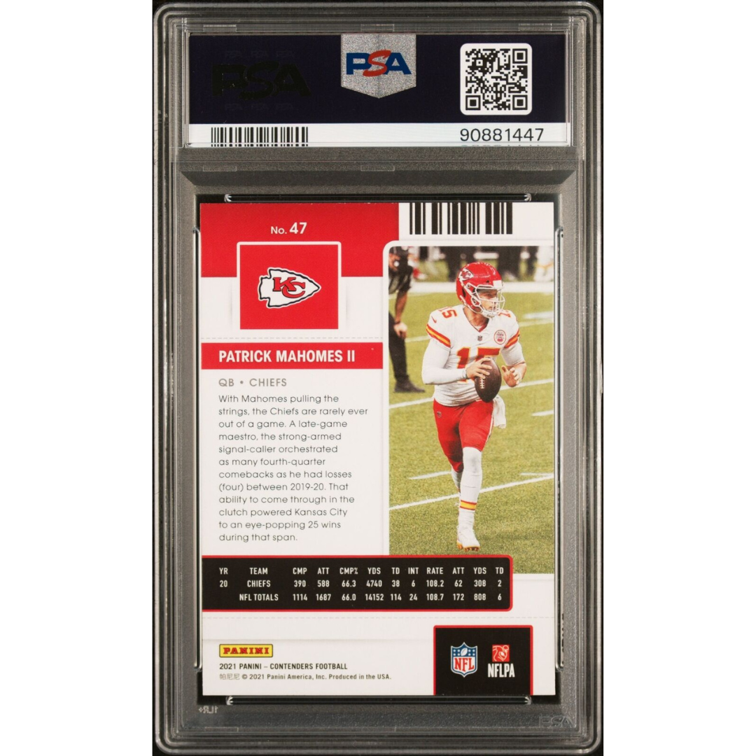 2021 Panini Contenders #47 Patrick Mahomes Ii Psa 9