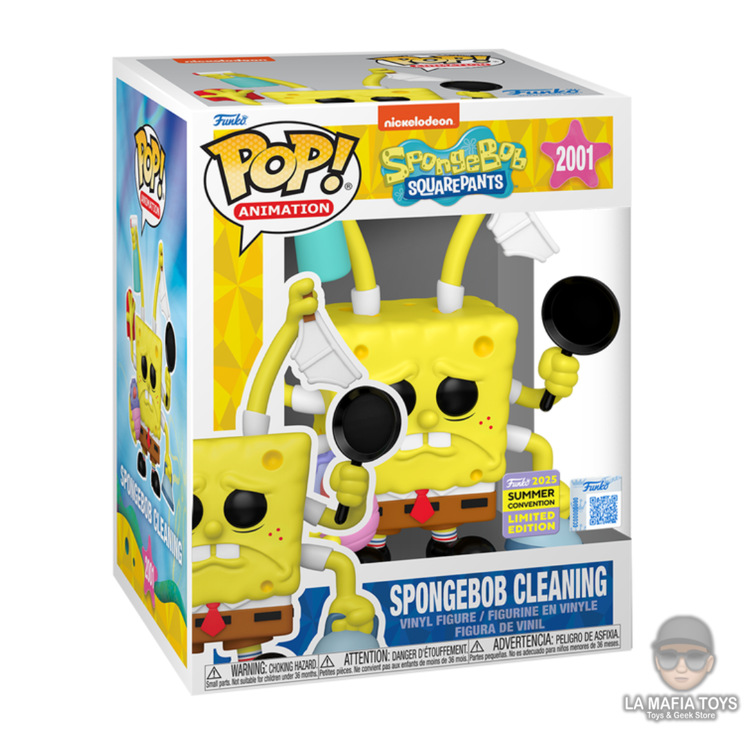 Funko Bob Esponja Cleaning SDCC 25 CAJA DAÑADA