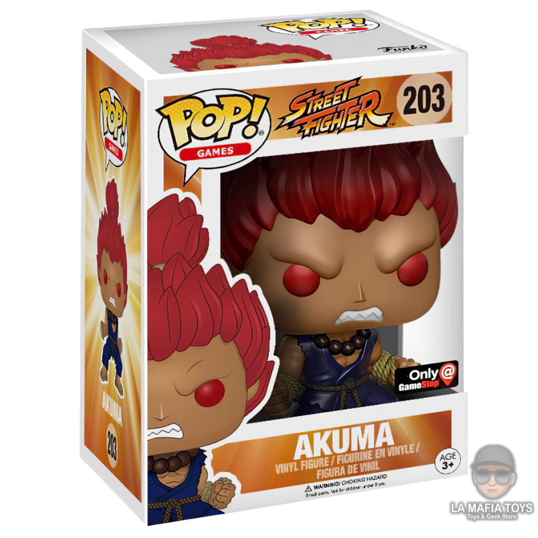 Funko Pop Street Fighter Akuma 203 Game Stop Exclusivo