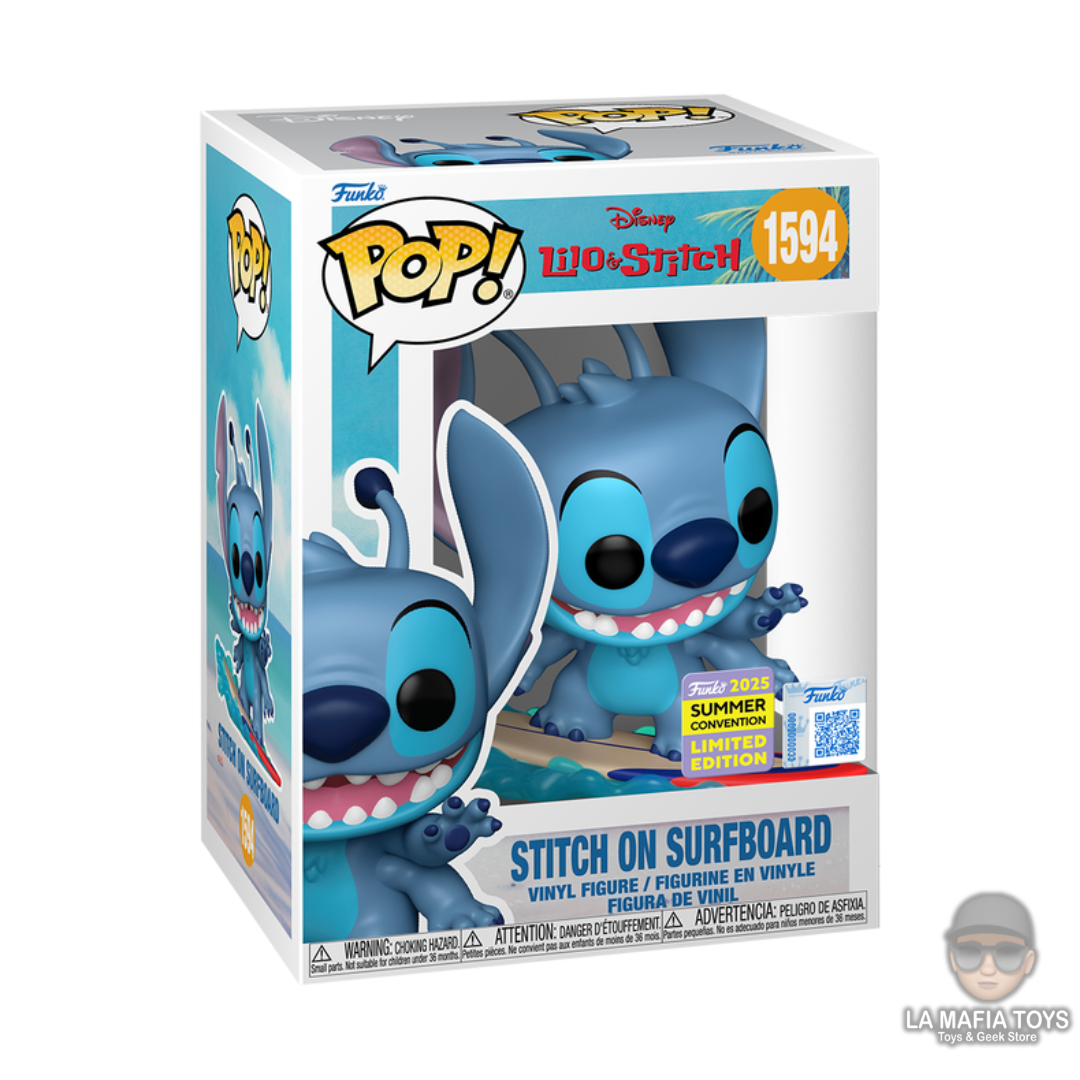 Funko Stitch On SurftBoard 1594 SDCC25 Exclusive