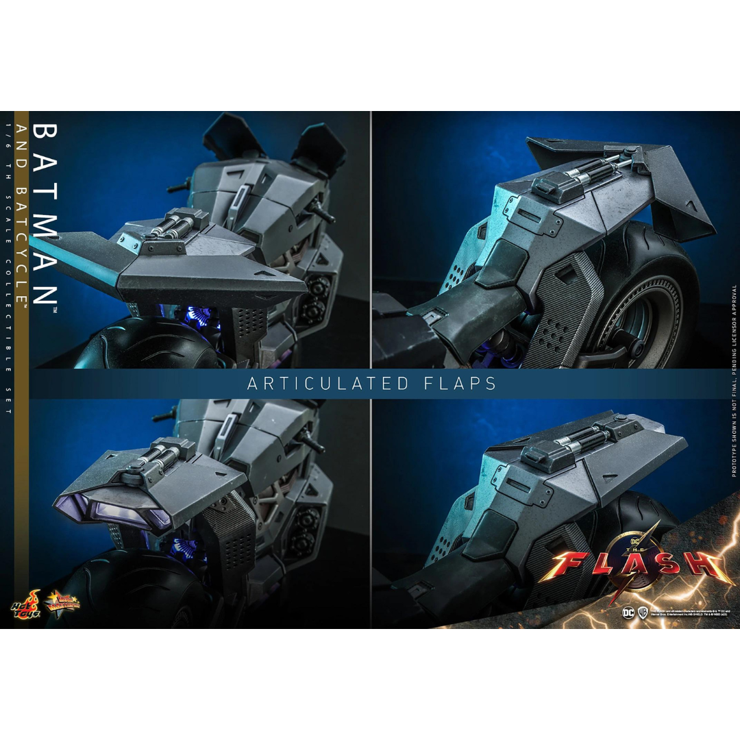 Batcycle and Batman Hot toys Flash DC Sideshow