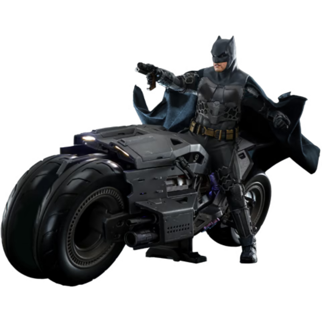 Hot Toys Batman and Batcycle Sideshow Flas