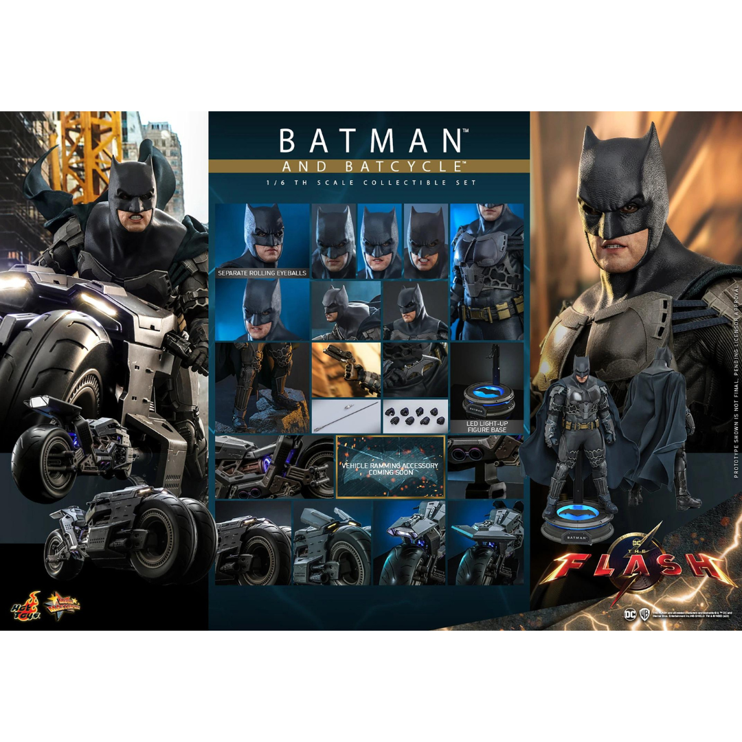 DC Batman Batcycle Hot Toys Flash Sideshow