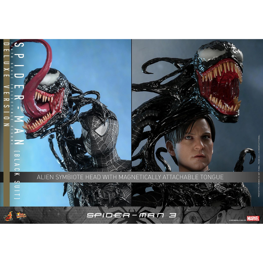 Black Suit Hot Toys Deluxe Figure Spider Man Sideshow