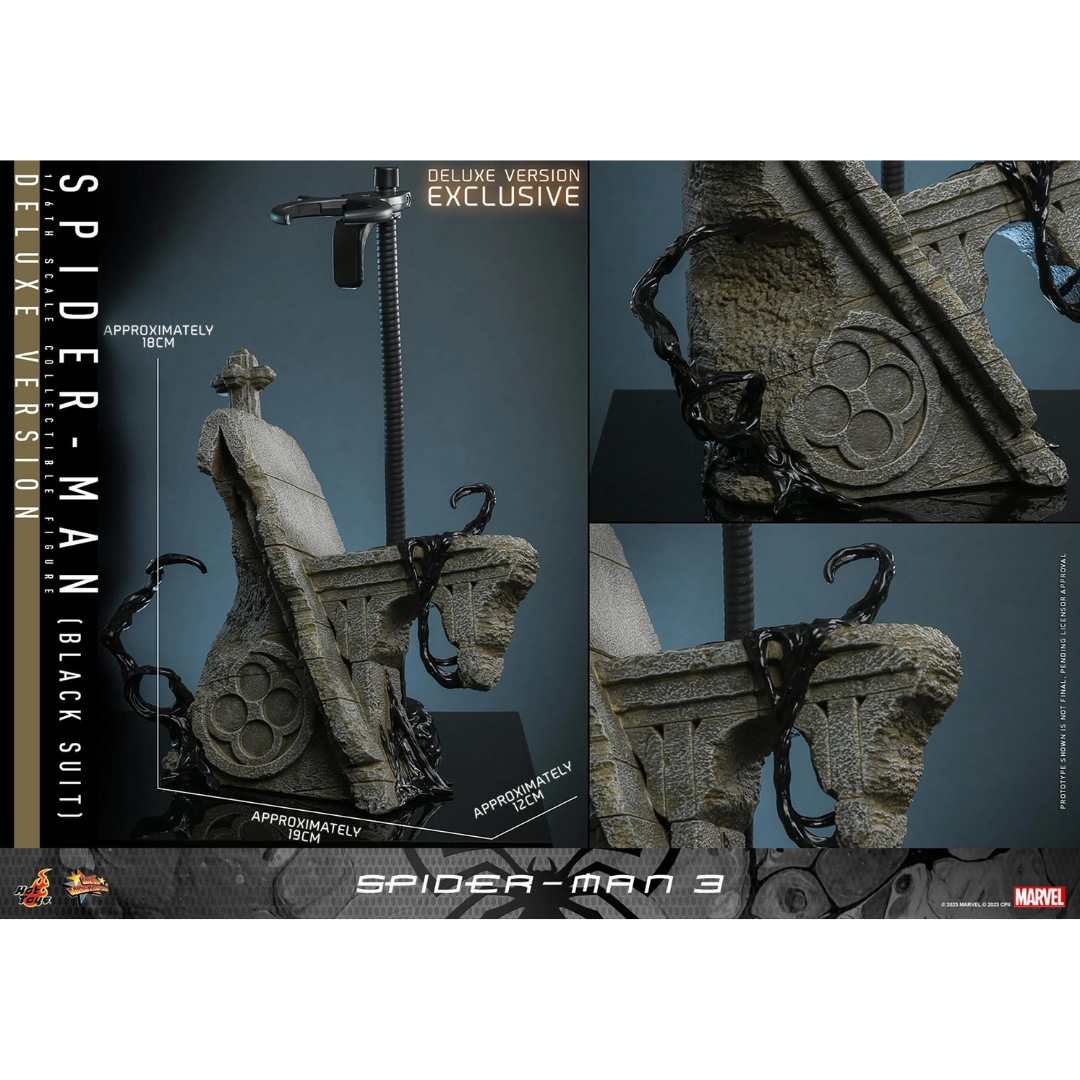 Deluxe Sideshow Hot Toys Black suit SpiderMan