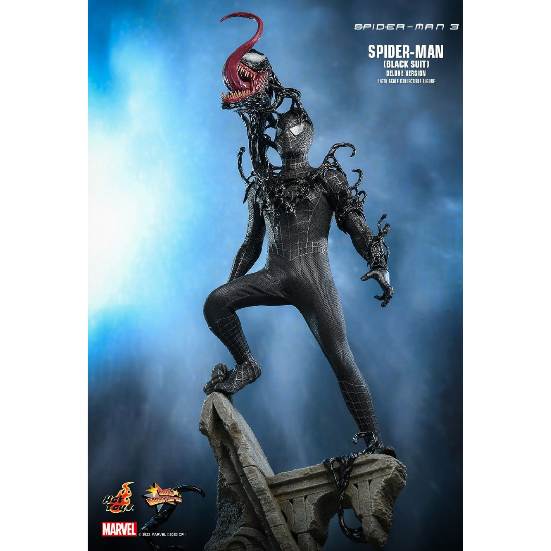 Spider Man 3 Sideshow  Black Suit Deluxe Version Hot Toys