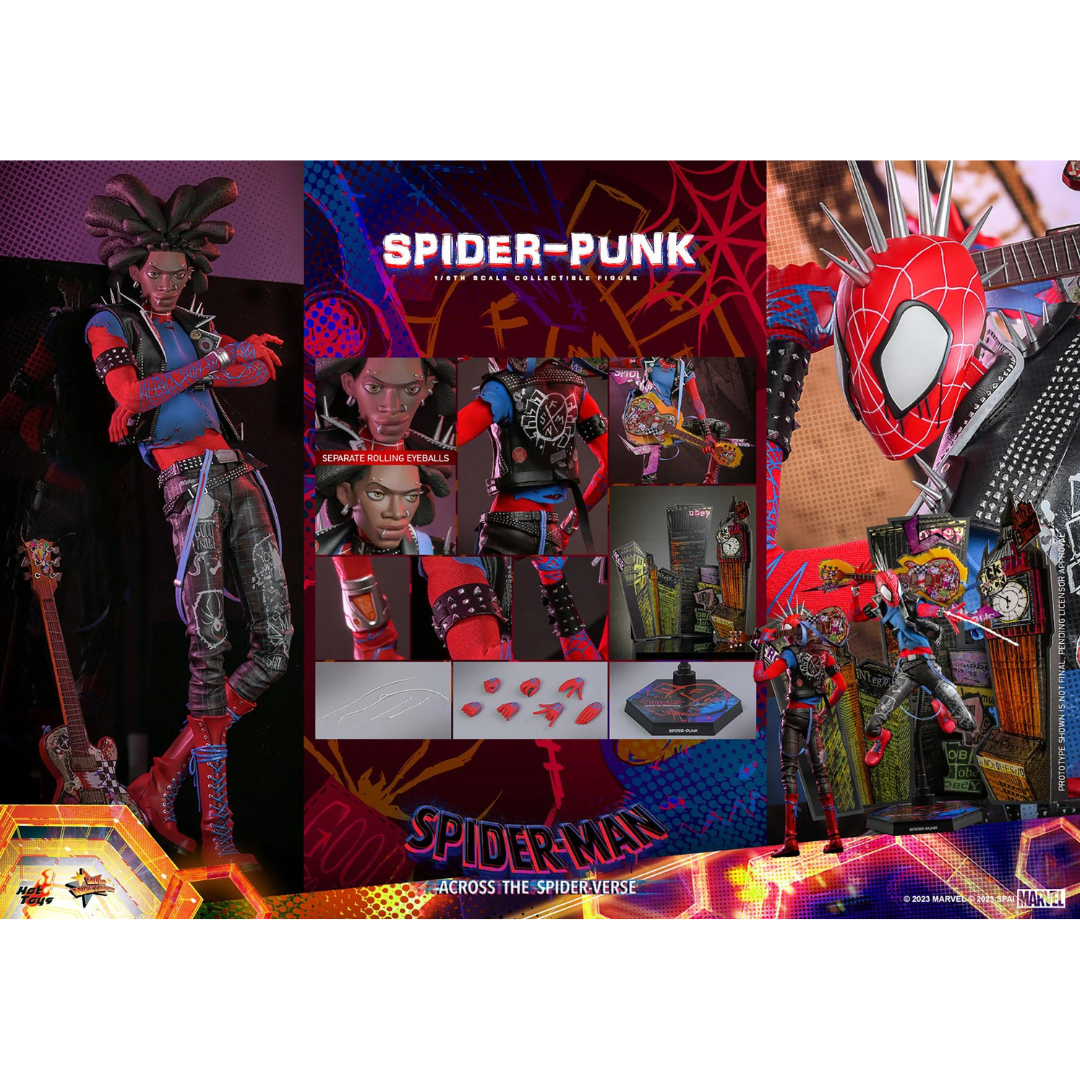 Spider Punk Sideshow Spider Man Across The Verse Hot Toys Figure
