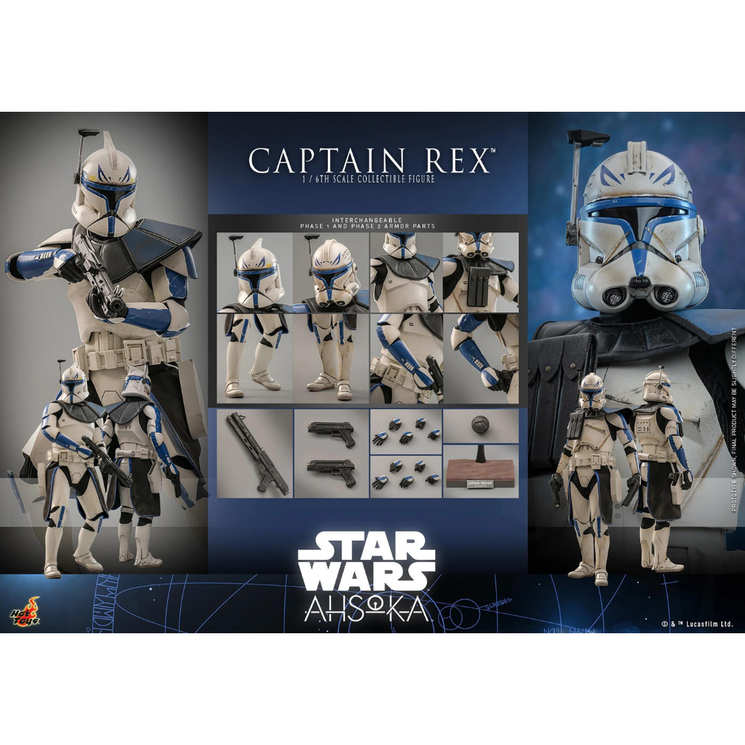 Star Wars Ahsoka Sideshow Captain Rex Hot Toys Figure