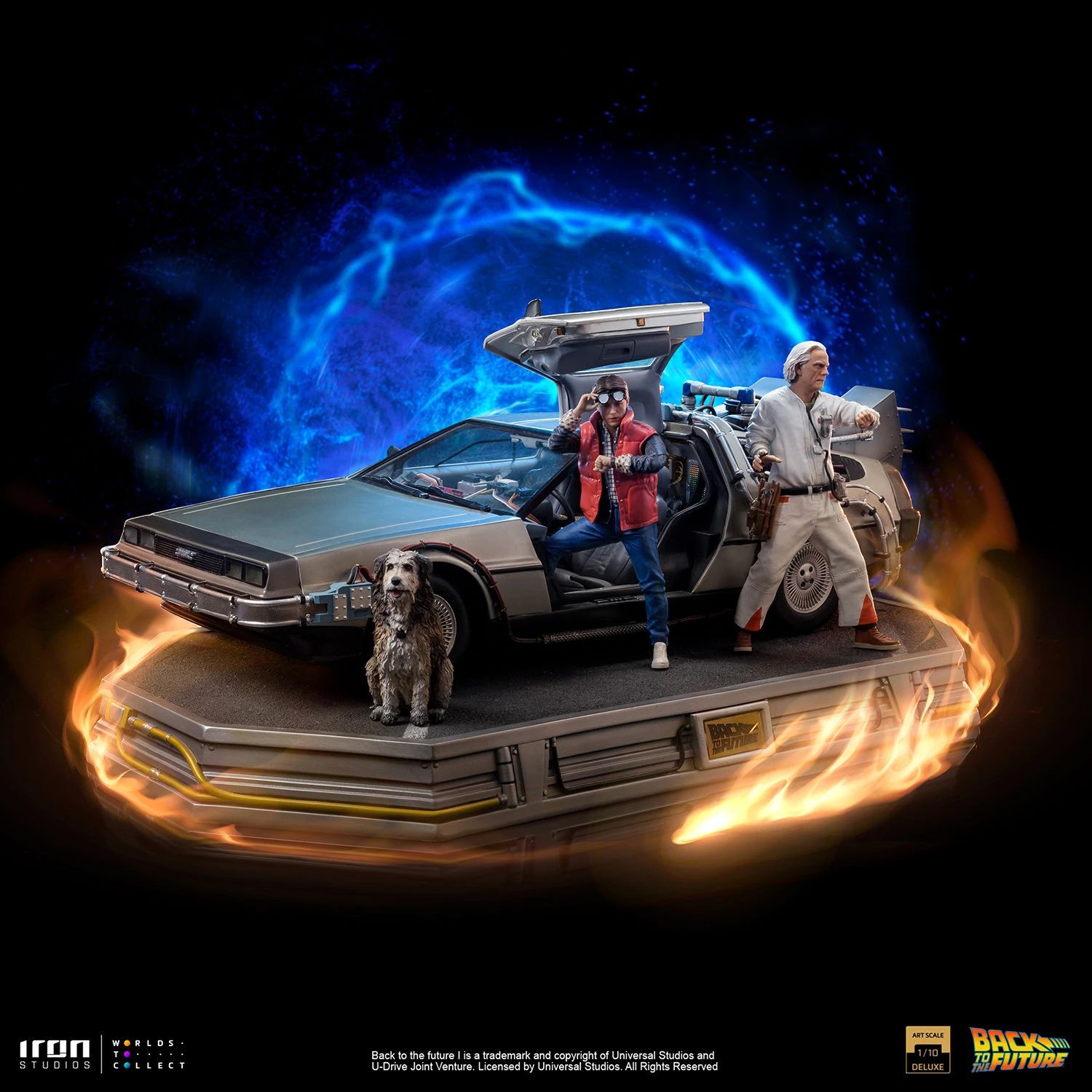 Iron Studios Back To The Future DeLorean Full Set Deluxe
