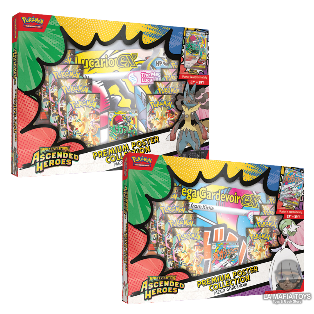 Pokemon Tcg Ascended Heroes Premium Poster Collection Mega Gardevoir/Mega Lucario PAR Ingles
