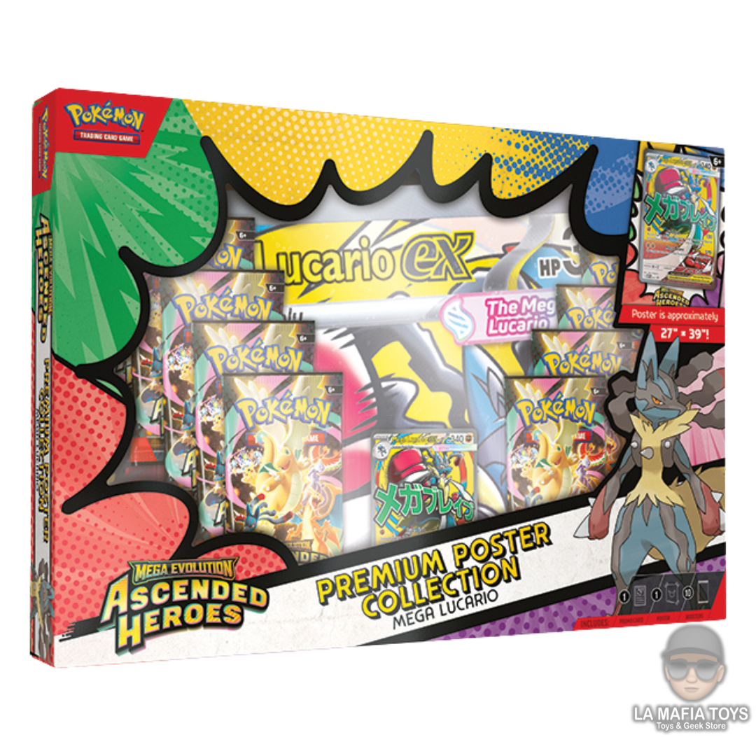 Pokemon Tcg Ascended Heroes Premium Poster Collection Mega Gardevoir/Mega Lucario PAR Ingles