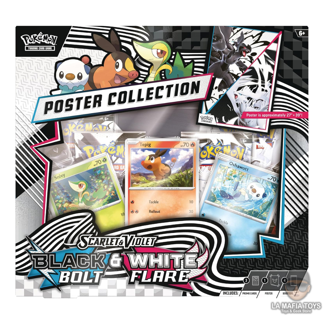 Pokemon Tcg Black Bolt & White Flare Poster Collection Unova Español