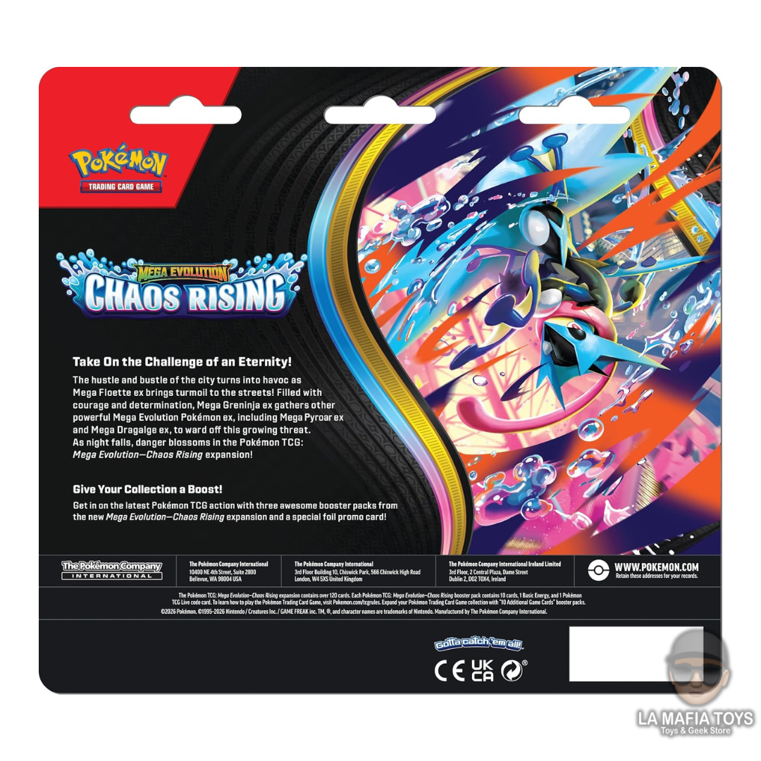 Pokemon Tcg Chaos Rising Three Booster Display Ingles