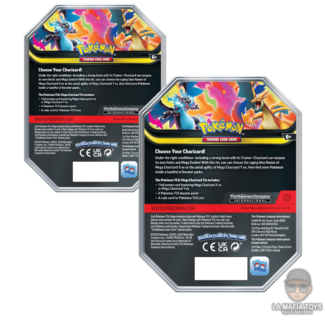 Pokemon Tcg Mega Charizard Ex (Par) Tin Ingles