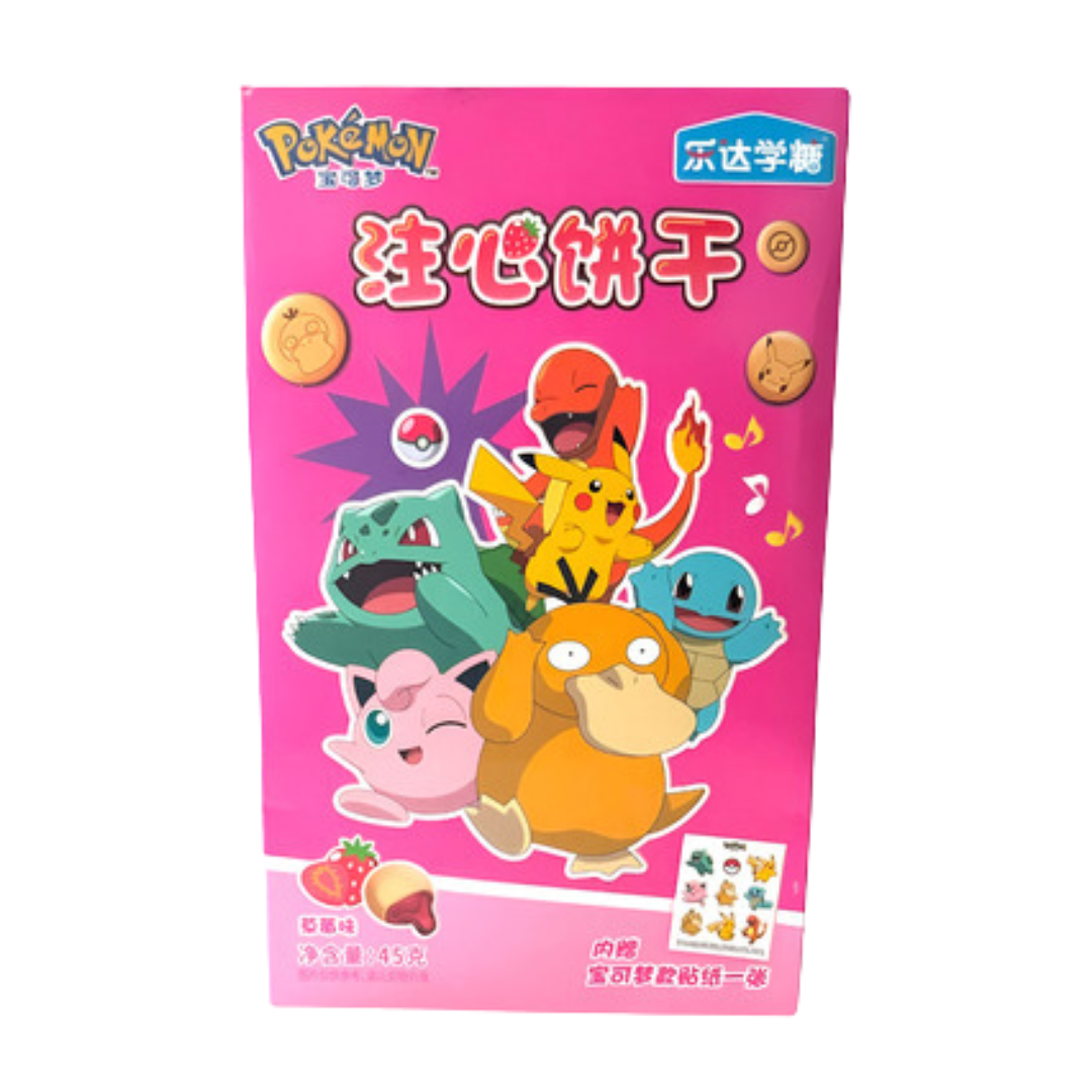 Pokemon Galletas Rellena Coreana Fresa