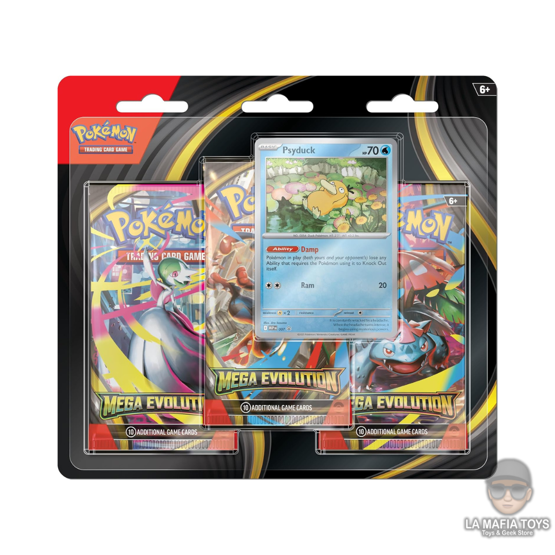 Pokemon Tcg Mega Evolution Three Booster Blister Ingles (ALEATORIO)
