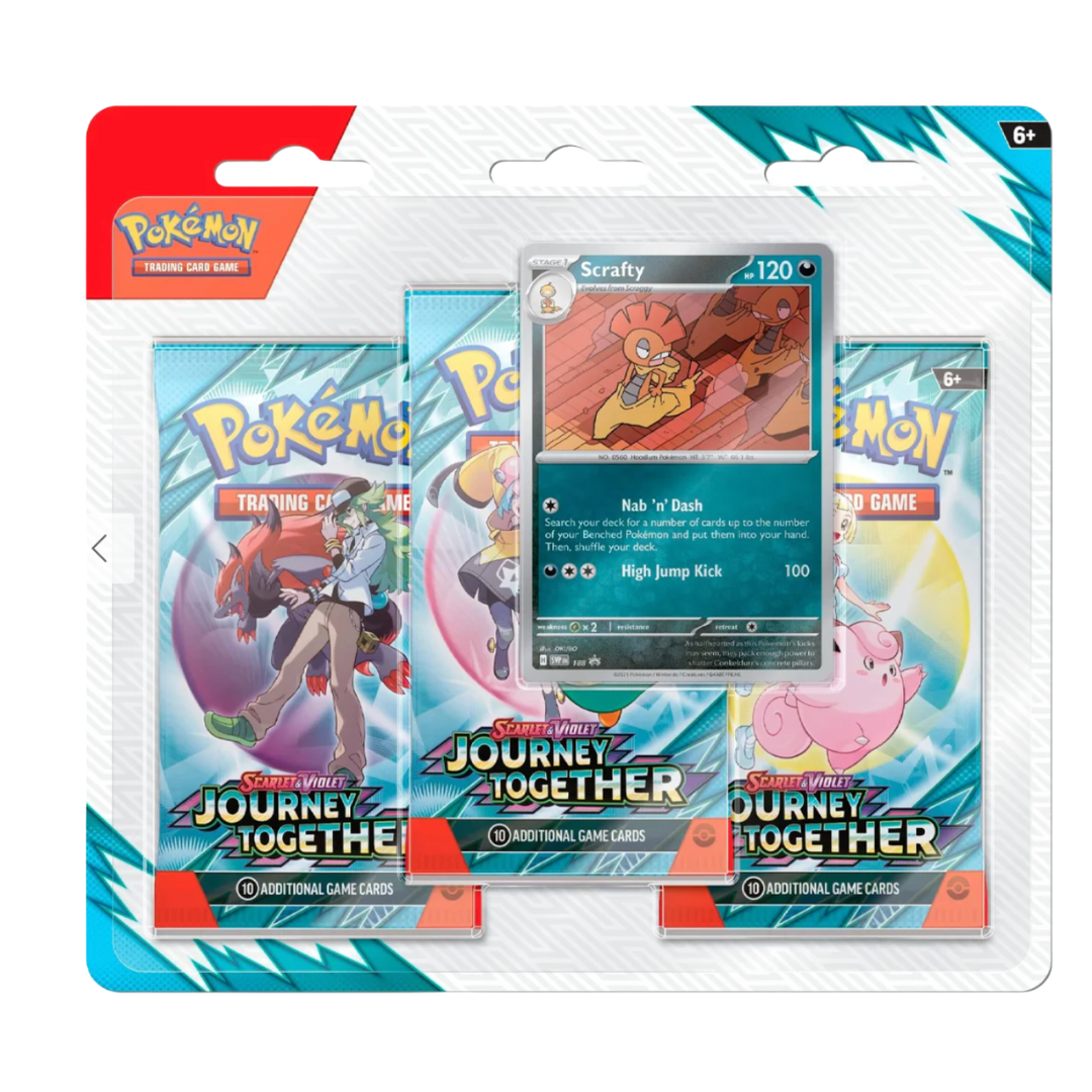 Pokemon Tcg Scarlet & Violet Journey Together 3 Booster Blister Ingles