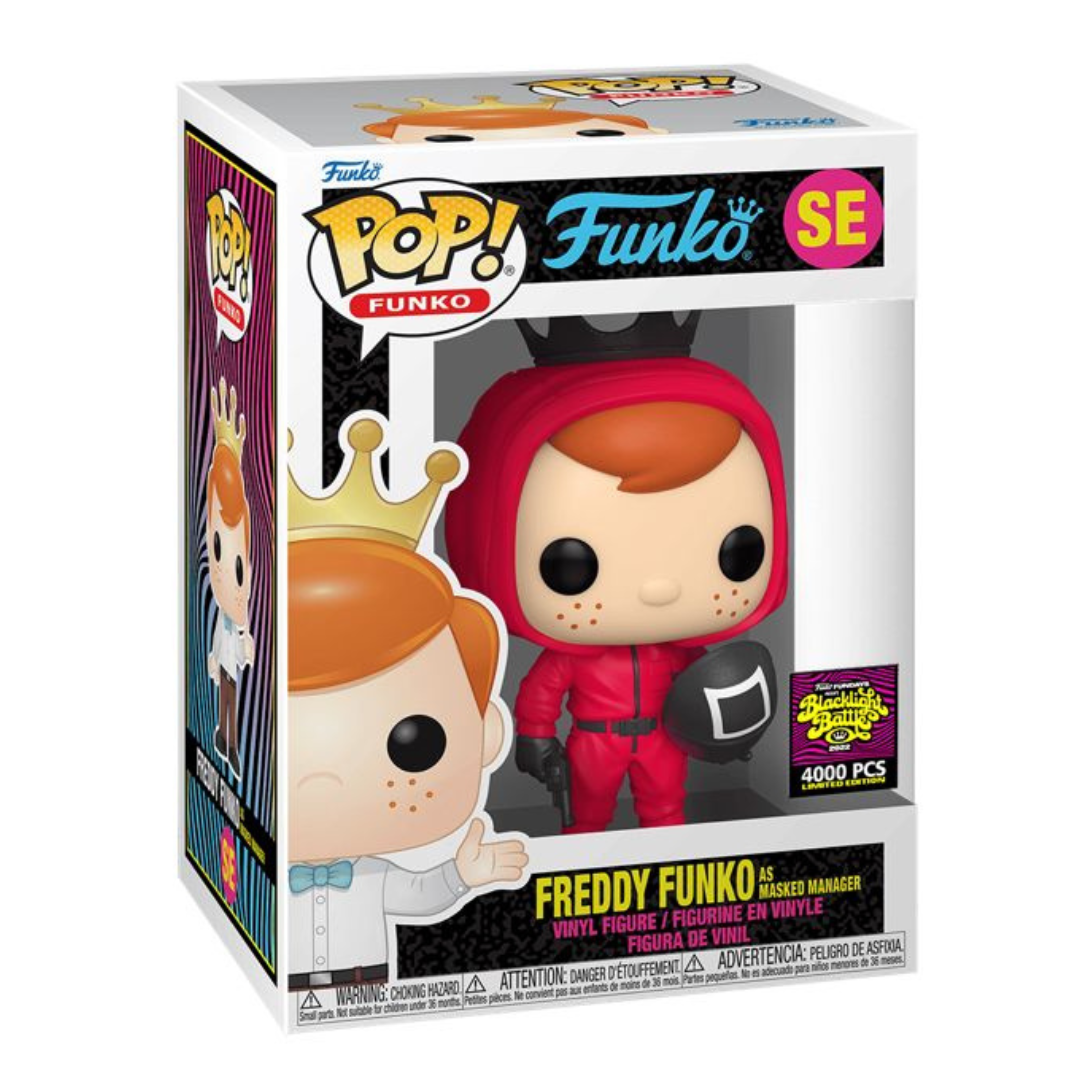 Funko Pop Freddy Masked Manager Fundays Blacklight Battle 2022 Exclusivo