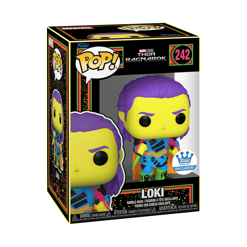 Funko Pop Marvel Loki 242 BlackLight Thor Ragnarok Funko Shop