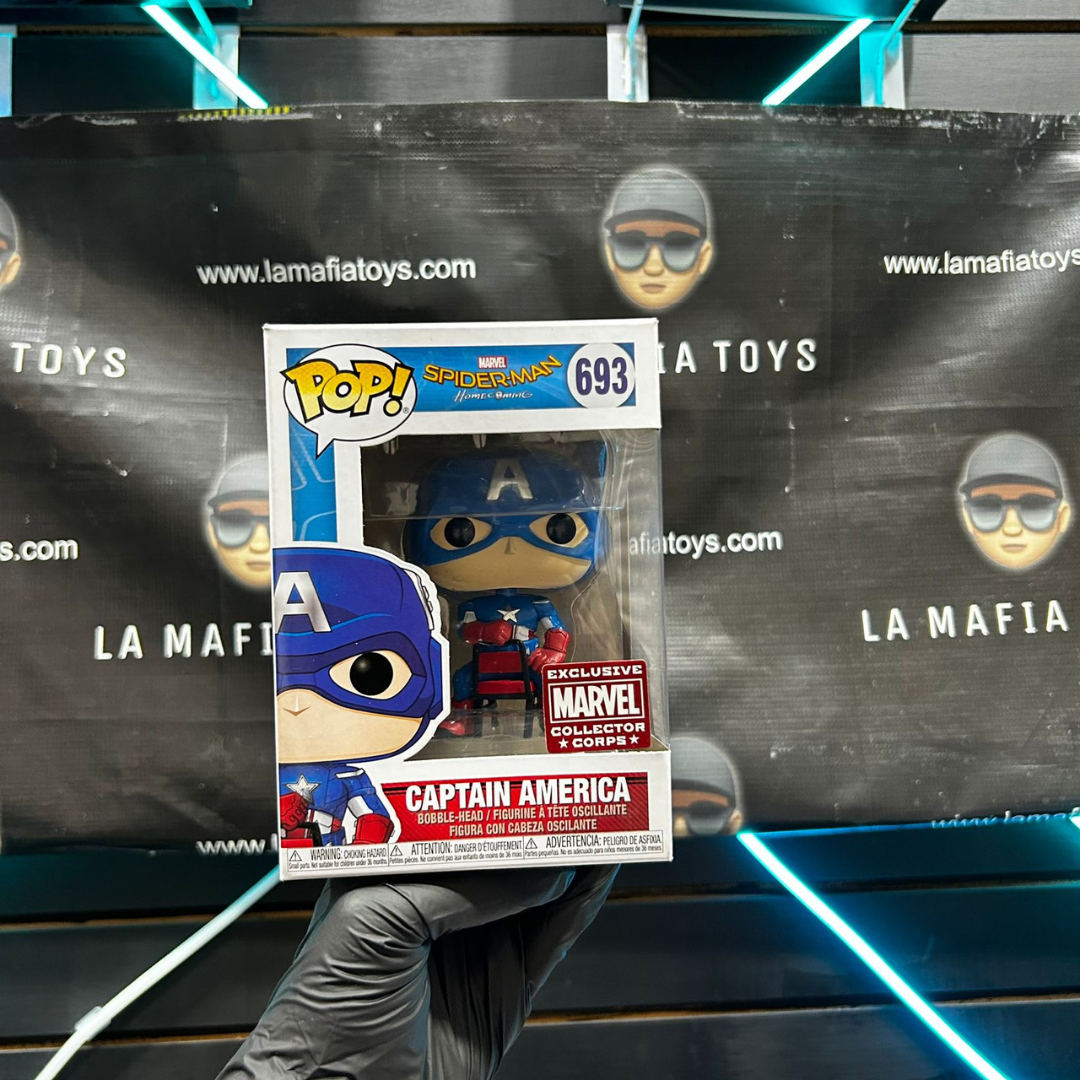 Funko Pop Marvel Capitan America 693 SpideMan Home Coming Marvel Collector Corps Exclusivo