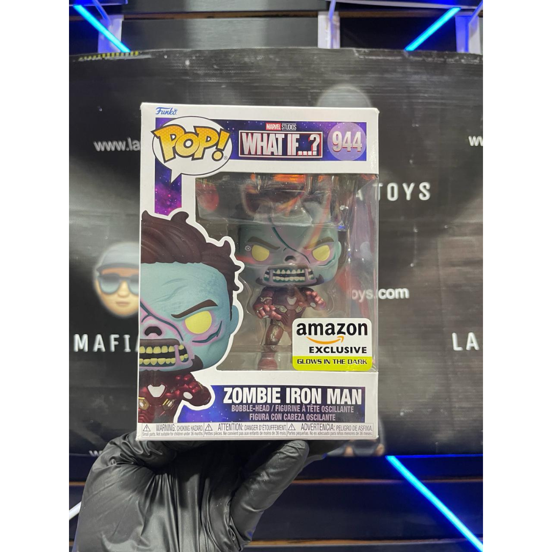 Funko Pop Zombie Iron Man 944 What If? Glow Amazon Exclusivo