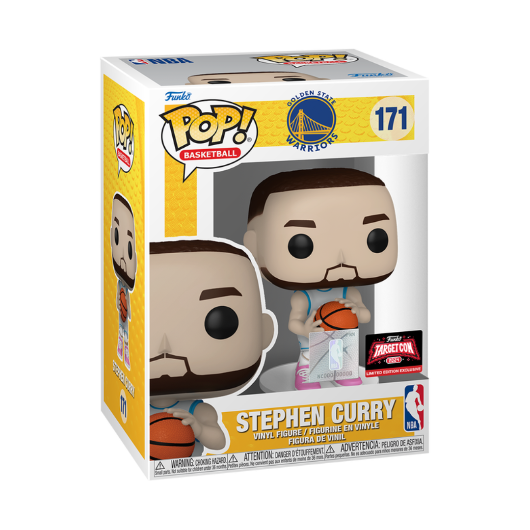 Funko Pop NBA Warriors Stephen Curry 171 Targetcon 2024 Exclusivo