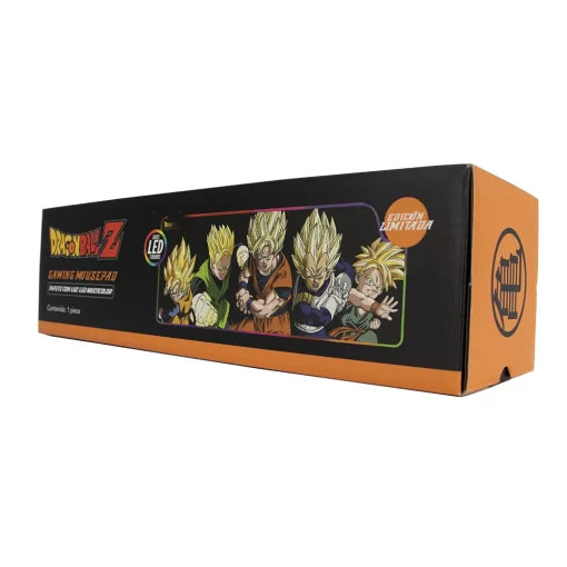 Mouse Pad Dragon Ball Guerreros Saiyajin Gaming Luz Led Limited Edition Geek