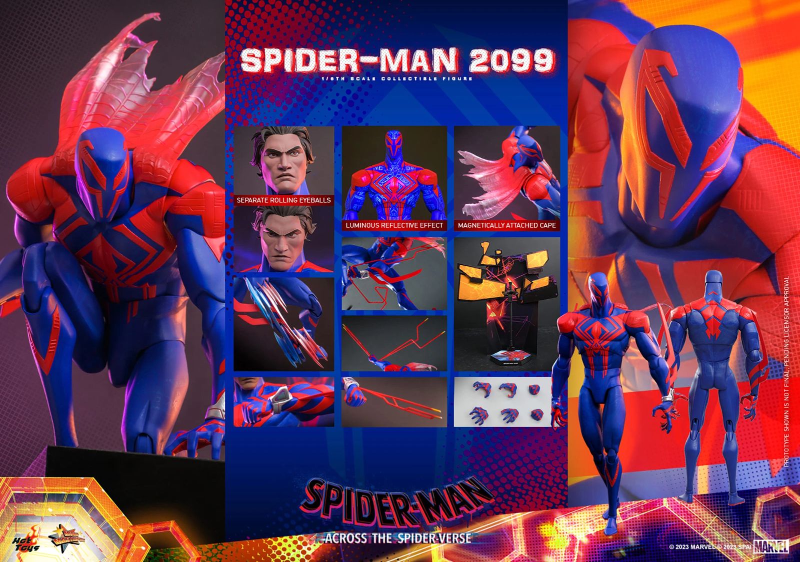 Hot Toys Marvel Spider Man 2099 Spider Man Across The Spider Verse