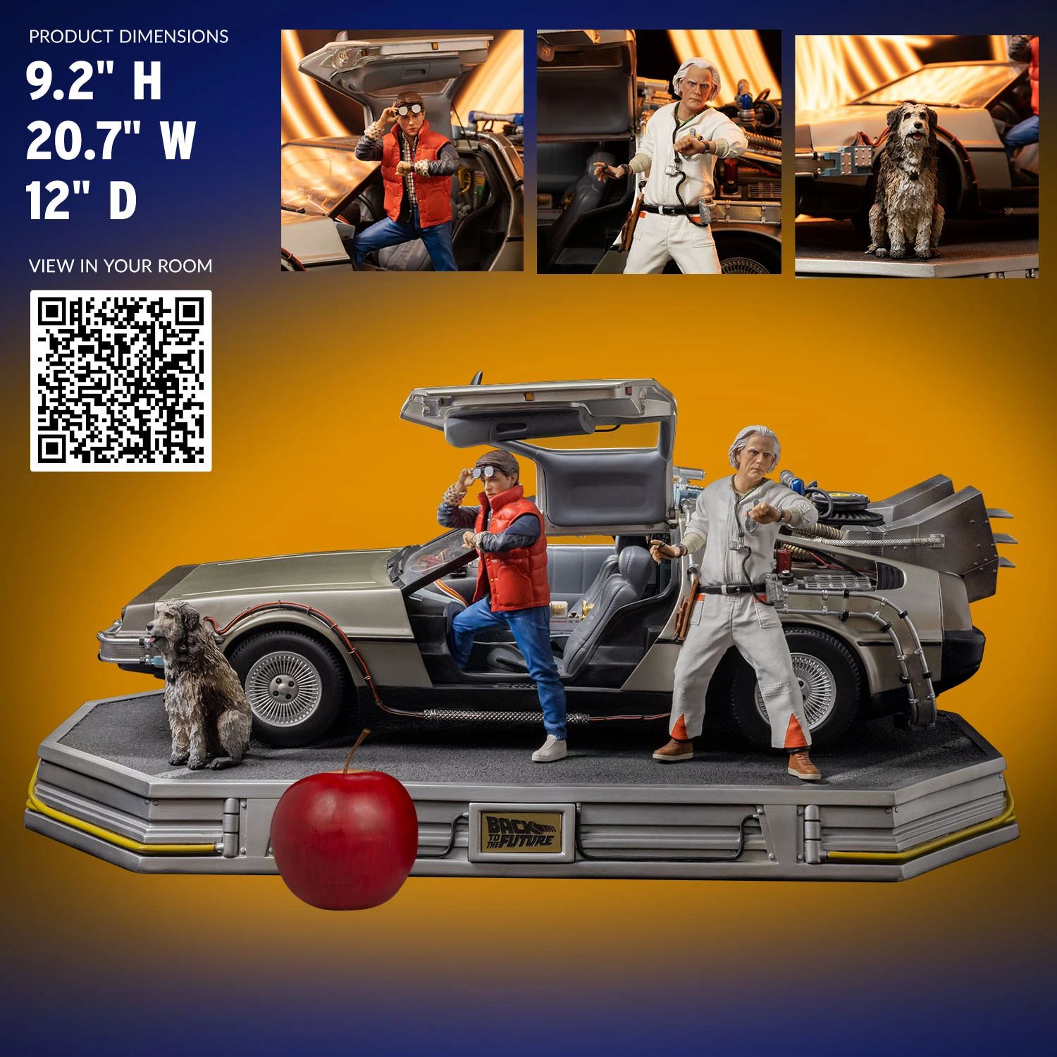 Iron Studios Back To The Future DeLorean Full Set Deluxe