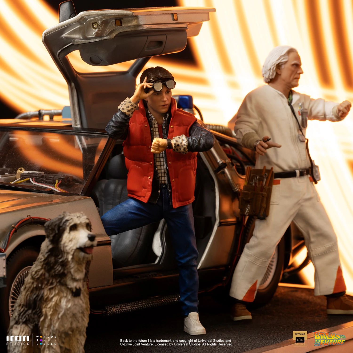 Iron Studios Back To The Future DeLorean Full Set Deluxe