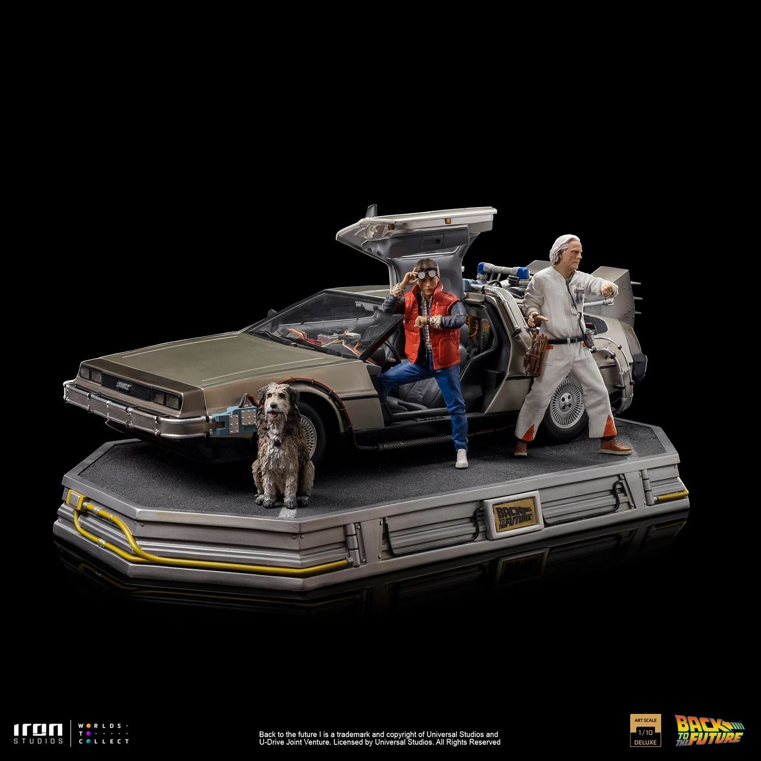 Iron Studios Back To The Future DeLorean Full Set Deluxe