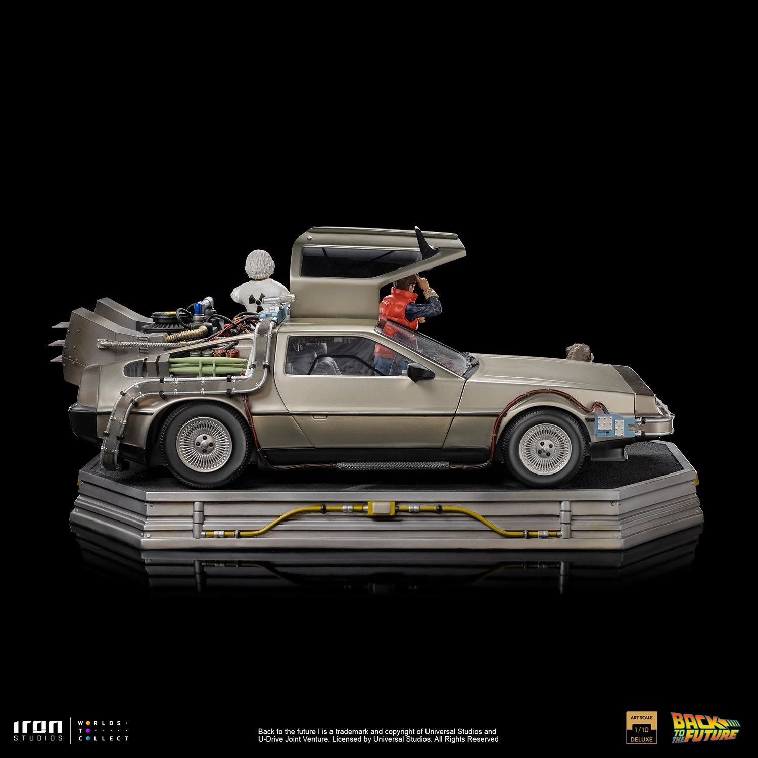 Iron Studios Back To The Future DeLorean Full Set Deluxe