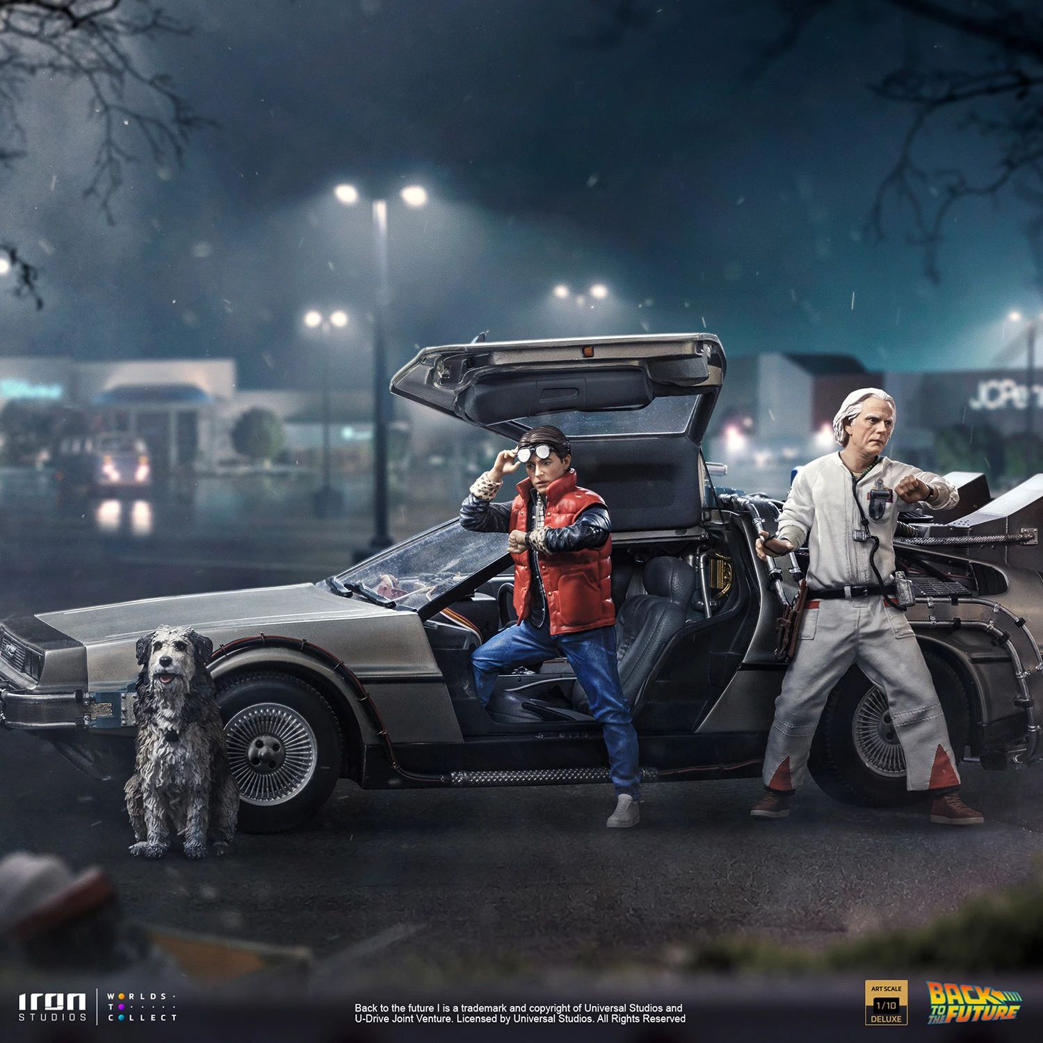 Iron Studios Back To The Future DeLorean Full Set Deluxe