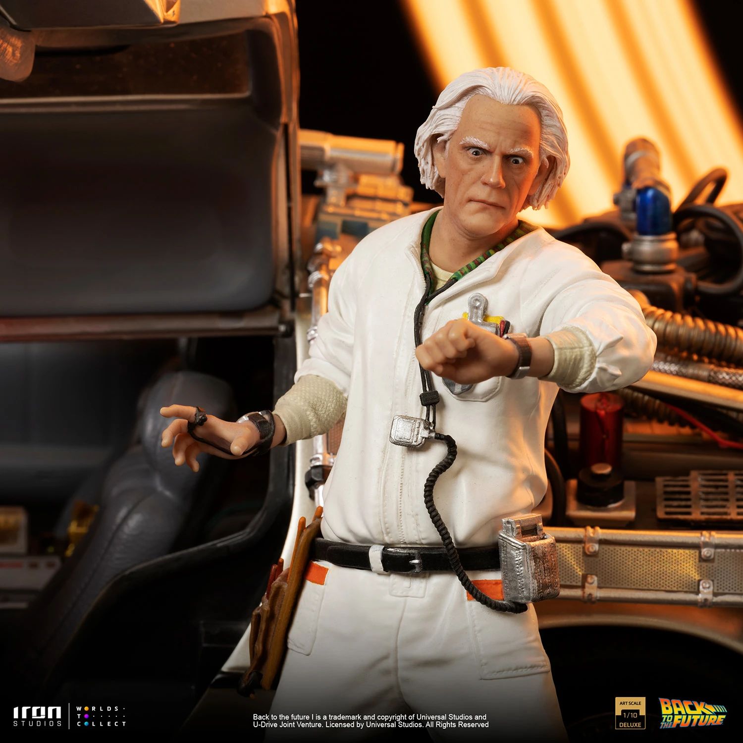 Iron Studios Back To The Future DeLorean Full Set Deluxe