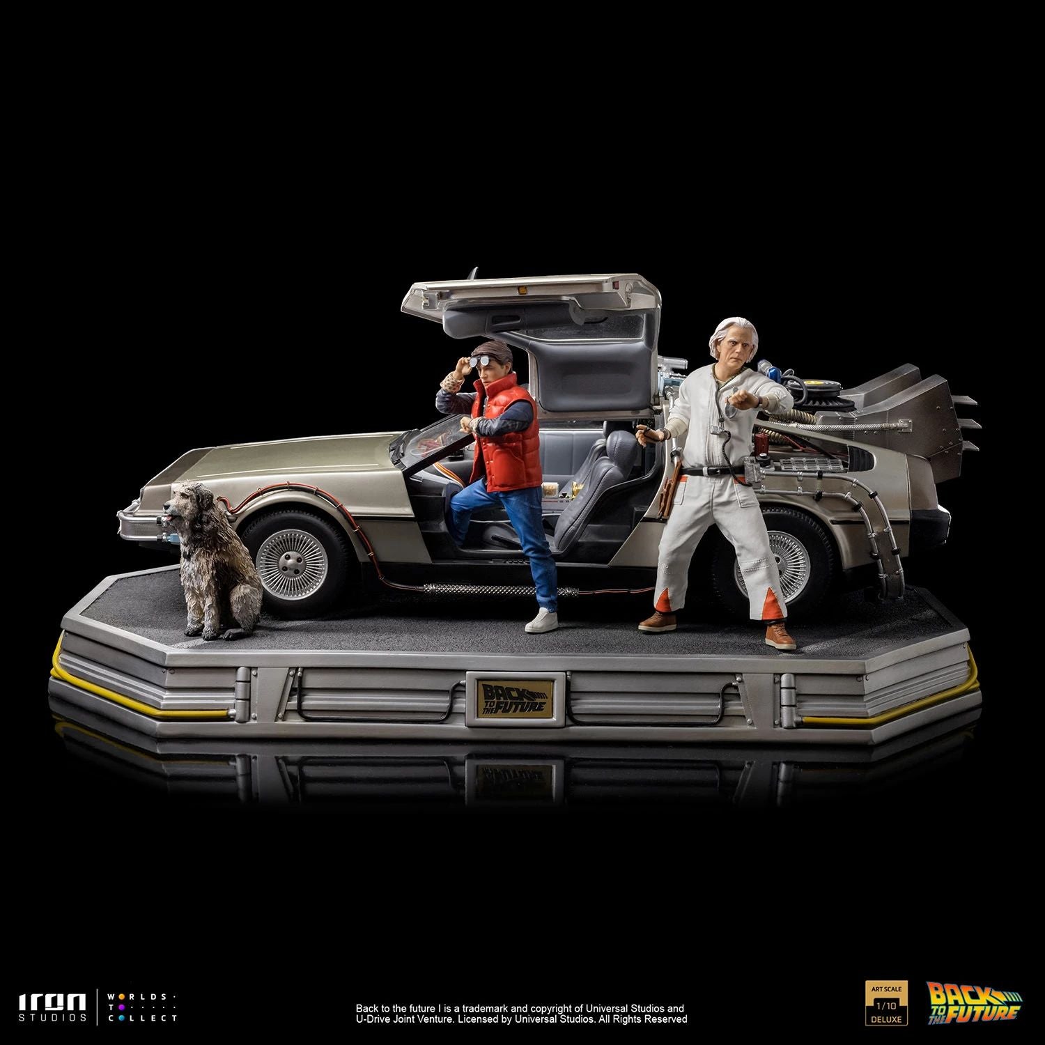 Iron Studios Back To The Future DeLorean Full Set Deluxe