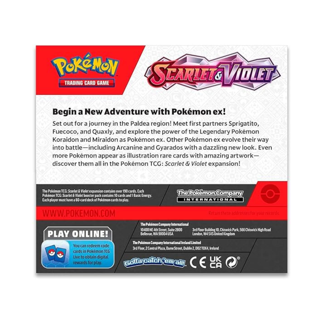 POKEMON SCARLET AND VIOLET INGLES SOBRE