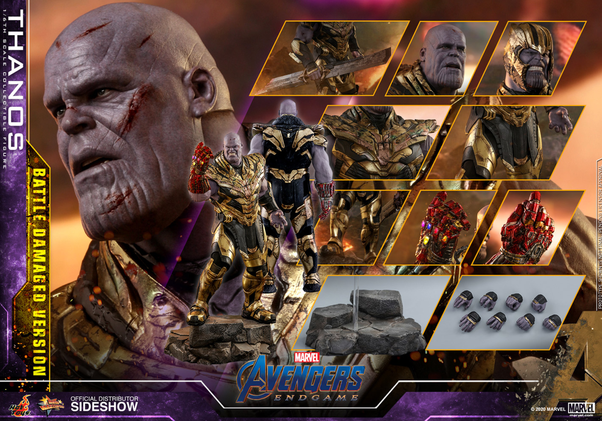 Hot Toys Avengers Endgame Thanos (Battle Damaged Version)