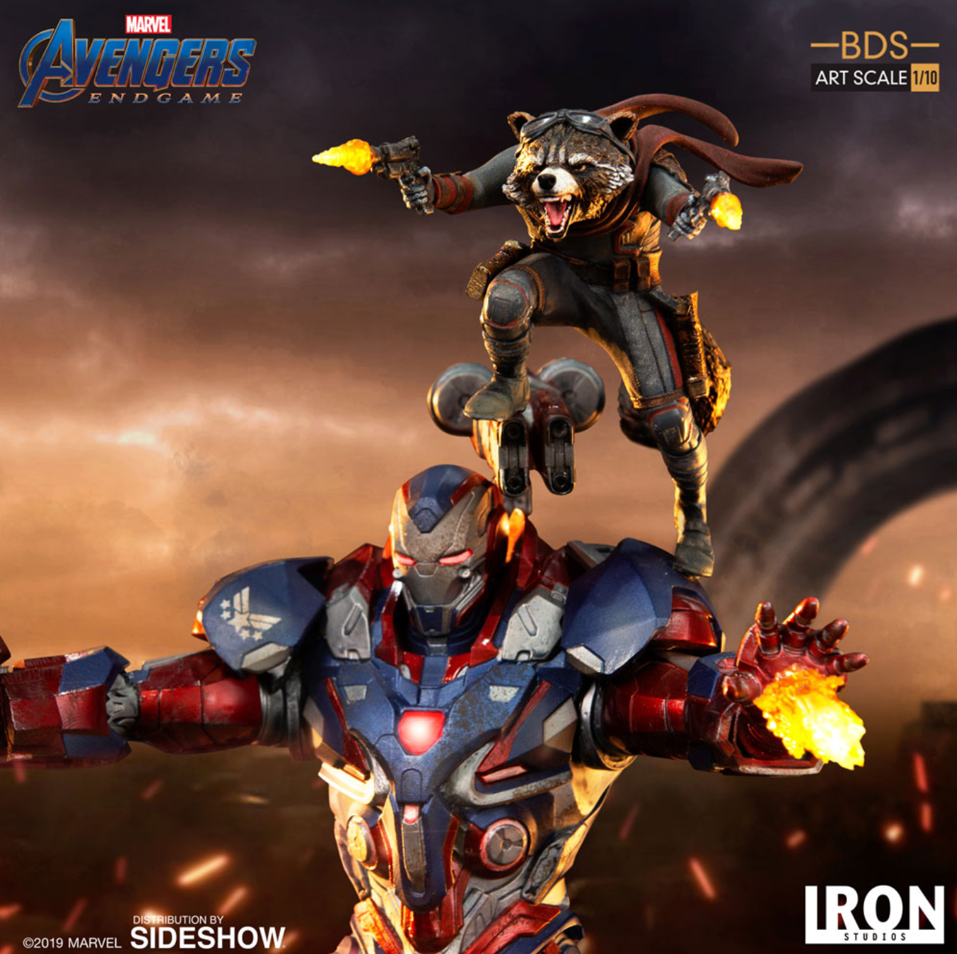 Iron Studios: Avengers Endgame - Iron Patriot & Rocket