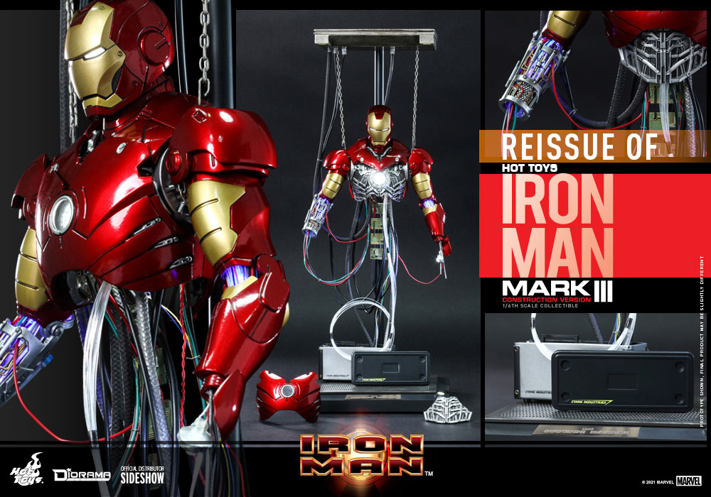 Hot Toys Iron Man Iron Man Mark III Construction Version