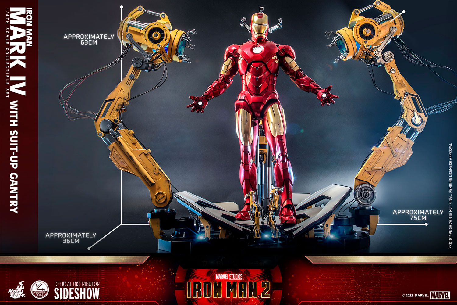 Hot Toys Iron Man 2 Iron Man Mark IV With Suit-Up Gantry