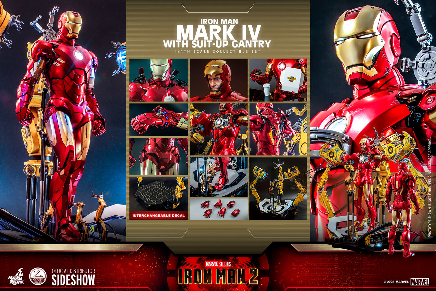 Hot Toys Iron Man 2 Iron Man Mark IV With Suit-Up Gantry