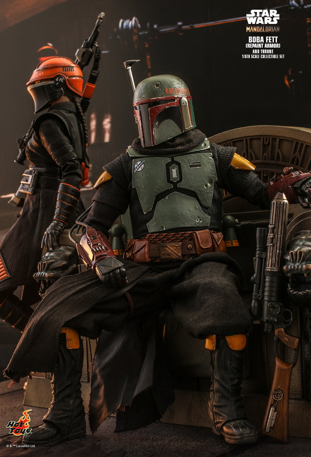 Hot Toys Star Wars The Mandalorian Boba Fett and Throne