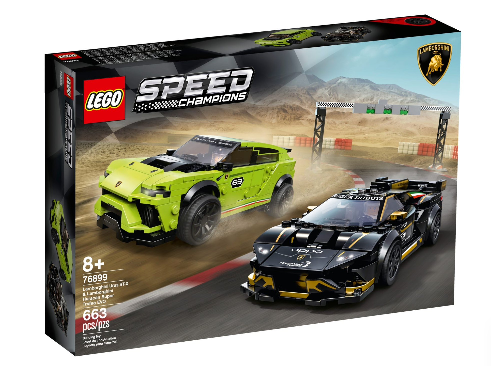 LEGO Speed Champions Lamborghini Urus ST-X & Lamborghini Huracán Super Trofeo EVO 76899
