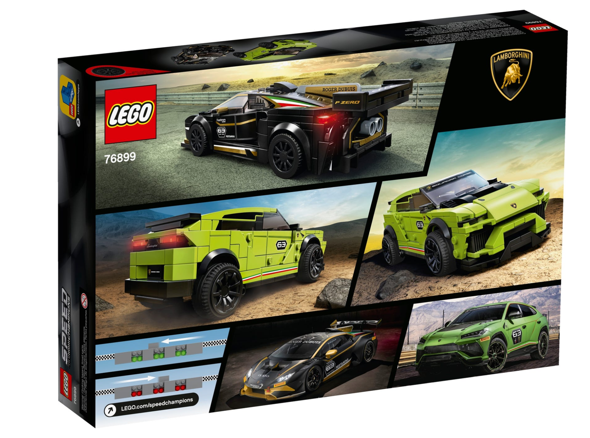 LEGO Speed Champions Lamborghini Urus ST-X & Lamborghini Huracán Super Trofeo EVO 76899