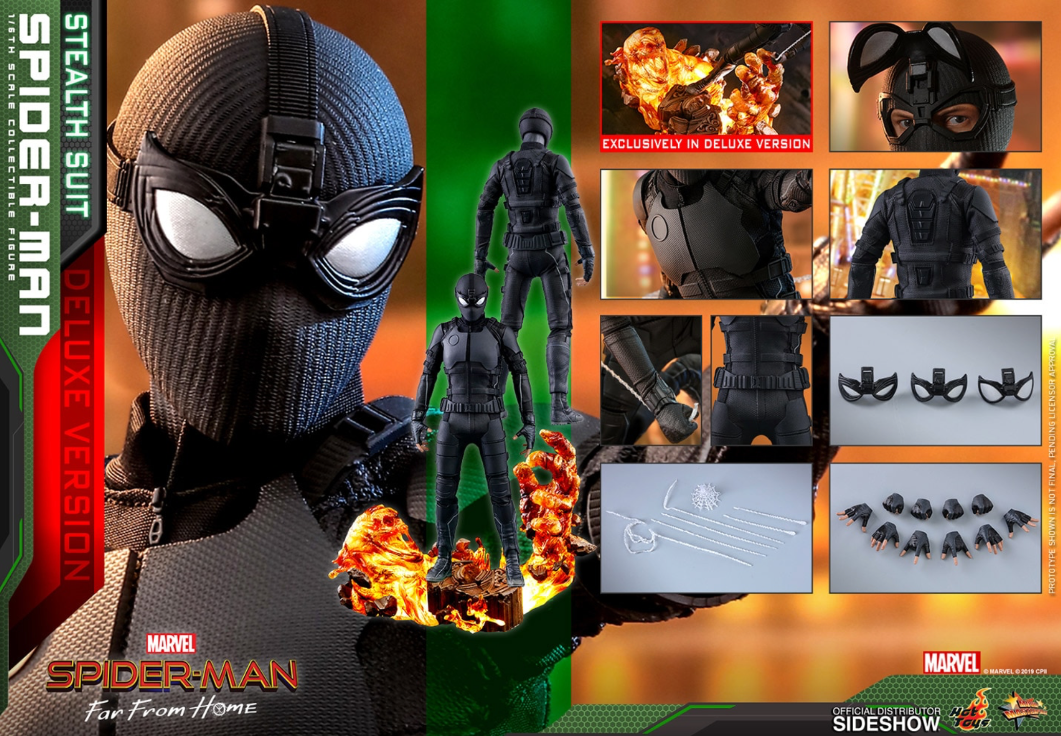 Hot Toys Far From Home Spider-Man (Stealth Suit) Deluxe Version
